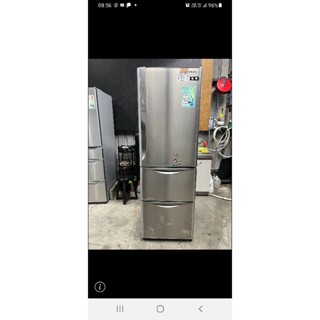 一級能效～二手中古銀色日立385公升3門變頻冰箱，型號R-H41WS，保固3個月，高179.8cm，寬60cm，大戶藥師