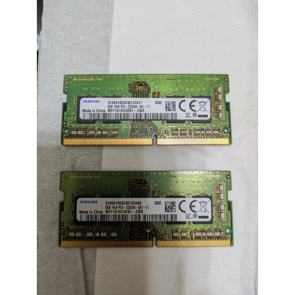 SAMSUNG DDR4 3200 16GB (8GB*2) 筆電記憶體