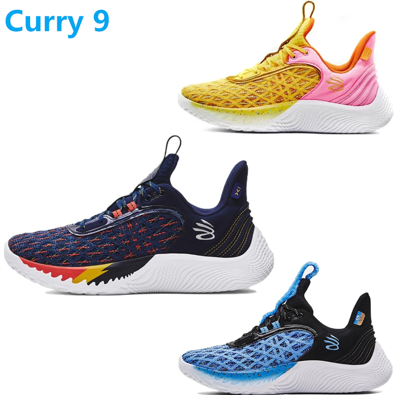 Under Armour Curry 9 男鞋 女鞋 安德瑪 柯瑞9代 藍粉 黑彩 芝麻街 檸檬黃 實戰 籃球鞋 運動鞋