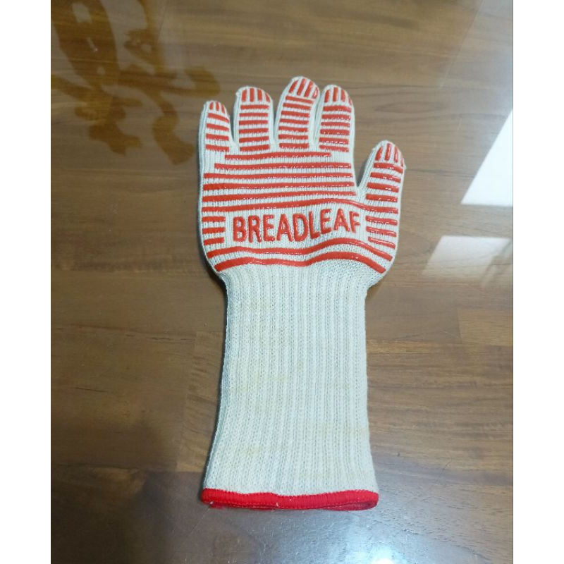 全新BREADLEAF 五指防滑耐高溫矽膠條紋隔熱手套