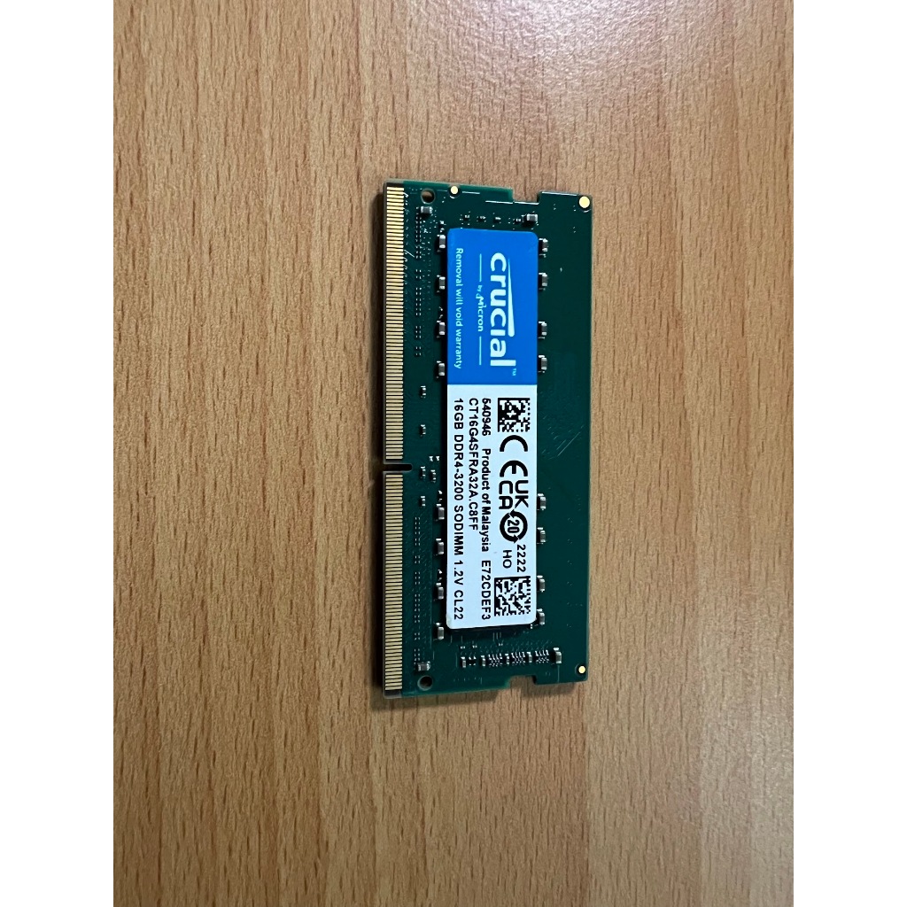 美光 DDR4 3200 16GB 筆電記憶體(終身保固)