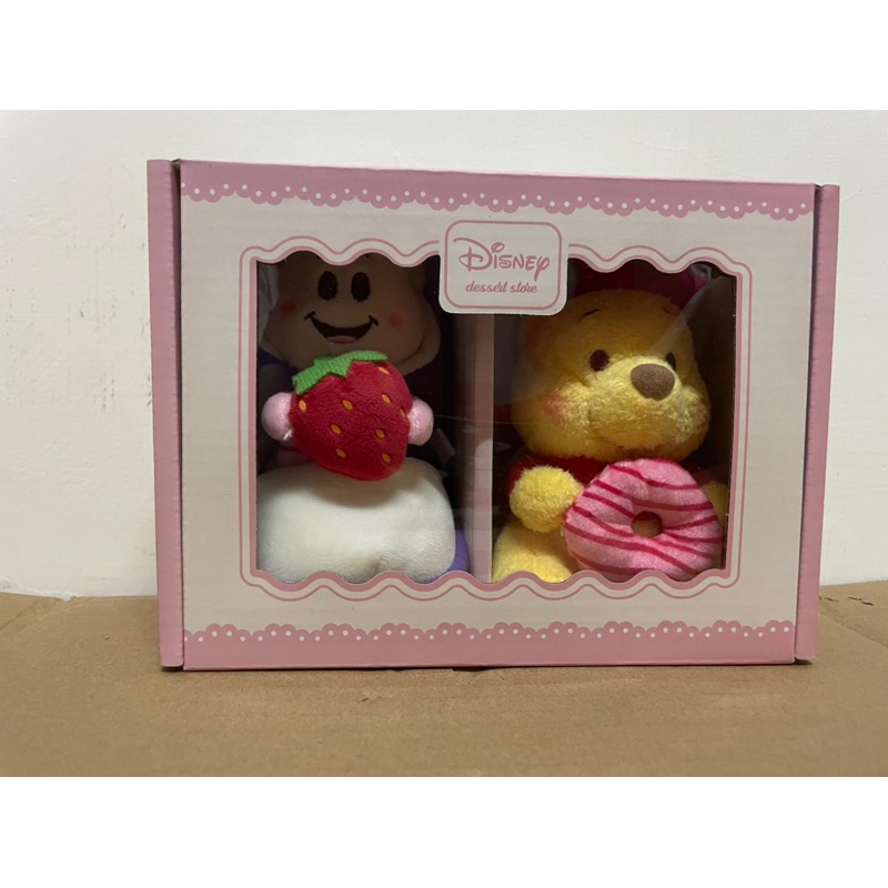 全新 限量 正版 盒裝 7-11 迪士尼 草莓季 小熊維尼 牡蠣寶寶 甜點 娃娃 鑰匙圈 吊飾