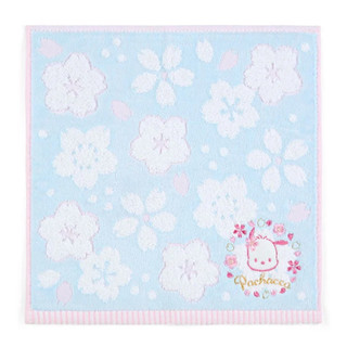 Sanrio 三麗鷗 櫻花系列 刺繡棉質方巾 純棉手帕 帕恰狗