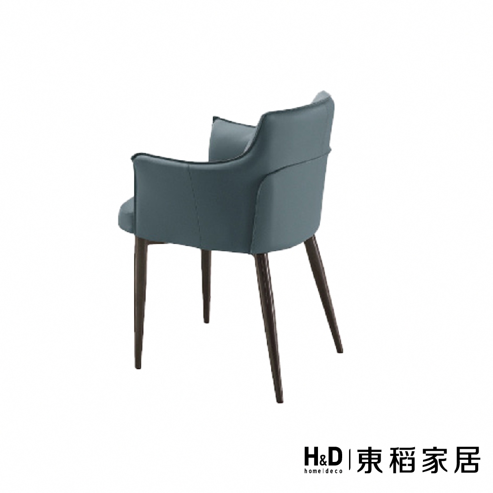 【東稻家居】藍色鐵腳餐椅【TKHT-07210】