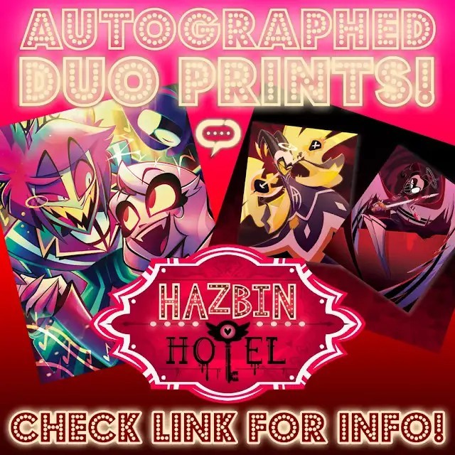 [代購] 聲優親筆to簽海報 地獄旅館Hazbin Hotel 極惡老大Helluva Boss (Streamily)