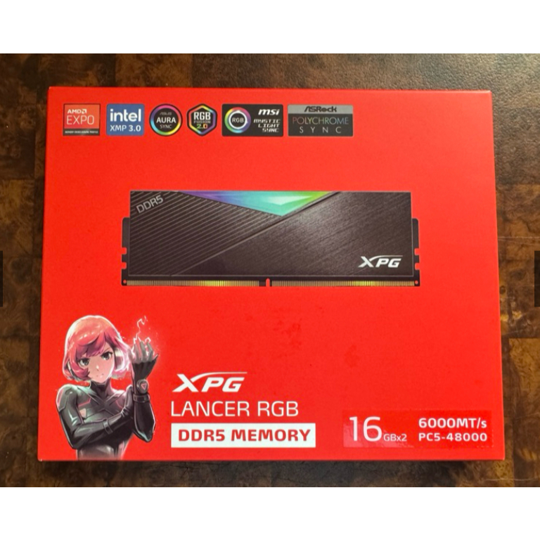 全新 終保威剛 XPG Lancer 32GB(16G*2) RGB DDR5 6000 CL30 超頻記憶體 可參