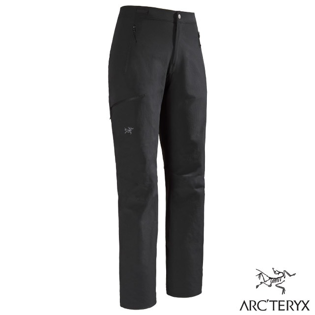 【ARCTERYX 始祖鳥】女 款輕量彈性耐磨快乾軟殼長褲 Gamma 登山健行褲 休閒長褲_黑_X000007687