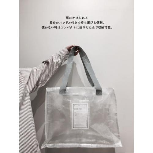 日本 超大容量防水耐髒拉鍊購物袋 (L) 袋子 提袋 透明袋 購物袋 包包 行李袋 收納包 收納袋