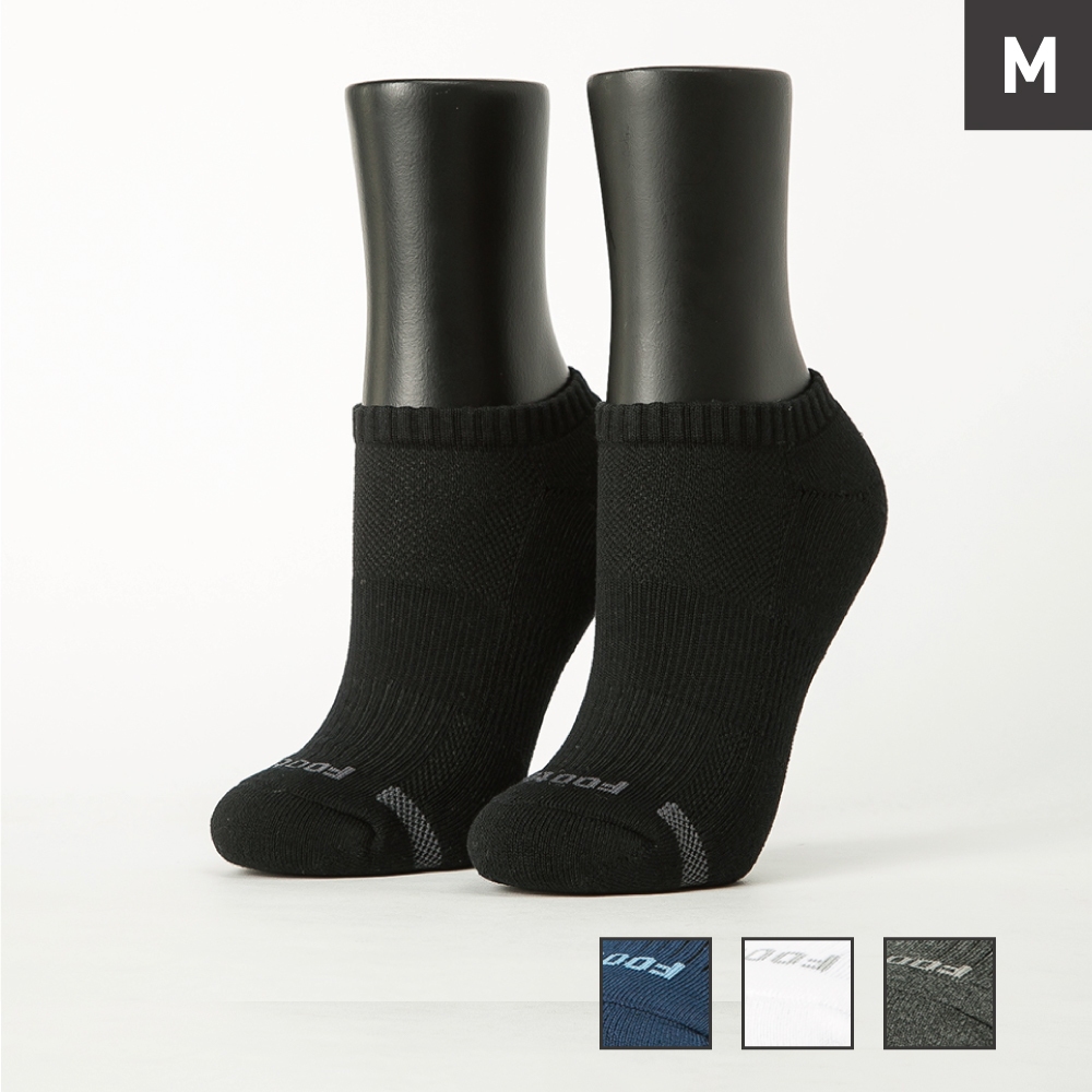 FOOTER 單色運動逆氣流氣墊船短襪 除臭襪 運動襪 短襪 氣墊襪(女-T31M)