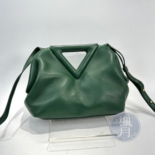 BOTTEGA VENETA 寶緹嘉 658476 綠色 POINT SMALL 斜背包 精品包 BV 側背包 時尚精