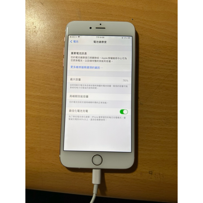 二手iPhone 6s Plus 128GB 玫瑰金 iOS 12.1