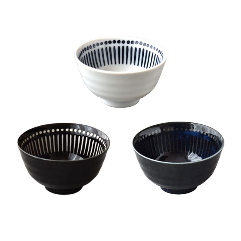 【日本美濃燒】條紋素色餐碗(3色可選) 茶碗 丼缽 飯碗-丹尼先生日式雜貨舖