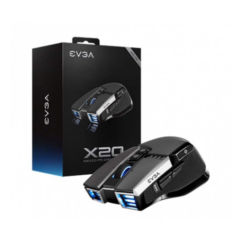 Evga X20 三模電競滑鼠(黑色/無線-有線-藍芽/16000Dpi/三維陣列感測器x3/RGB/