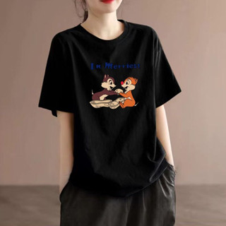 臺灣出貨 100%純棉 短袖上衣 短袖T恤女 美式洋氣上衣 寬鬆上衣 夏季上衣 圓領上衣 印花 T恤女 卡通上衣 短袖