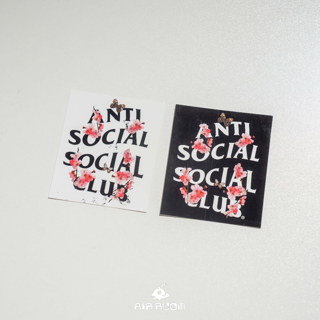 AirRoom【現貨】ANTI SOCIAL SOCIAL CLUB 櫻花 貼紙 黑白 兩色 現貨