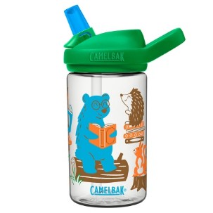 ｜享趣戶外｜《CamelBak》400ml eddy+兒童吸管運動水瓶RENEW 動物讀書會 (贈防塵蓋乙入)