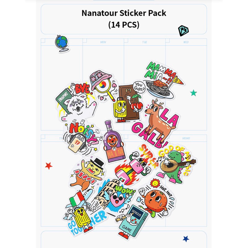 Nana tour x seventeen 貼紙組