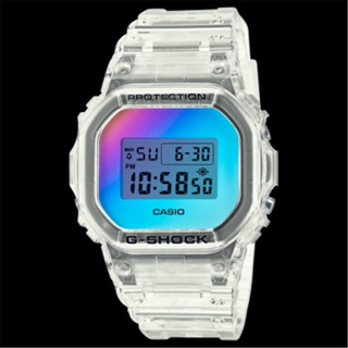 CASIO 卡西歐 G-SHOCK 耀眼 漸變 色彩電子錶 透明膠帶 (DW-5600SRS-7)[秀時堂]