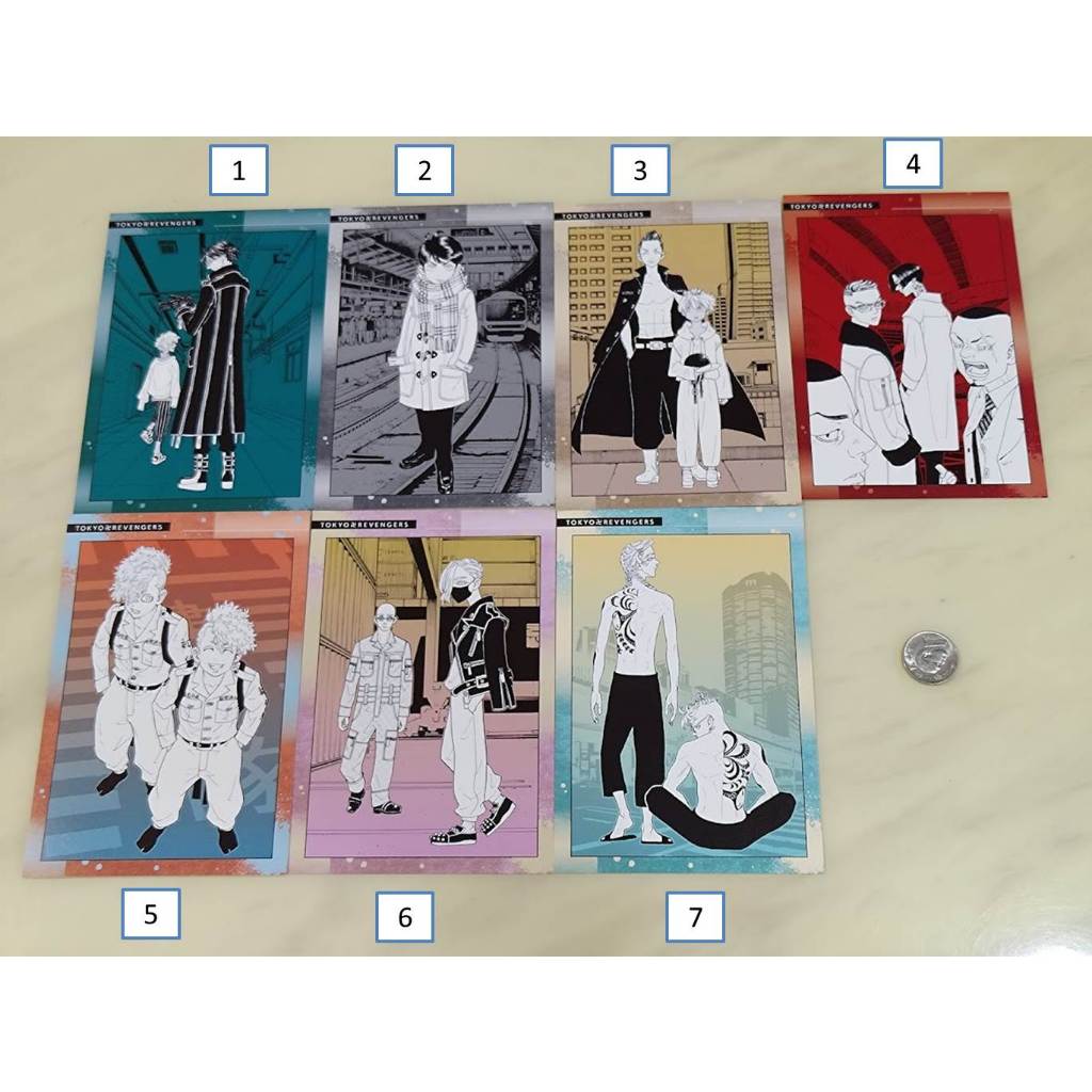 [睡睡蛙小池] 東京復仇者 明信片 原畫 特典 佐野萬次郎 半間修二 灰谷龍膽 灰谷蘭 黑川伊佐那 三途春千夜