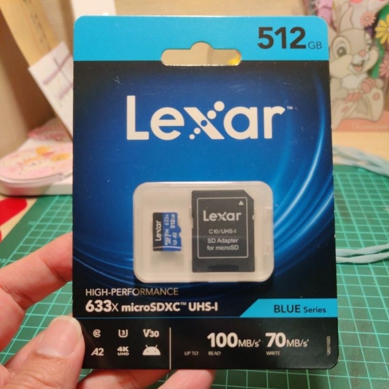 Lexar 雷克沙 633x microSDXC UHS-I 512GB記憶卡 （A2 U3 V30)