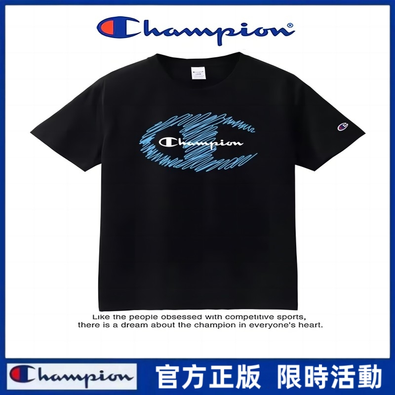 美版Champion ✅官方正版 冠軍圓領短袖 大C 男女同款T恤  夏季短袖 印花/立體刺繡logo  純棉半袖