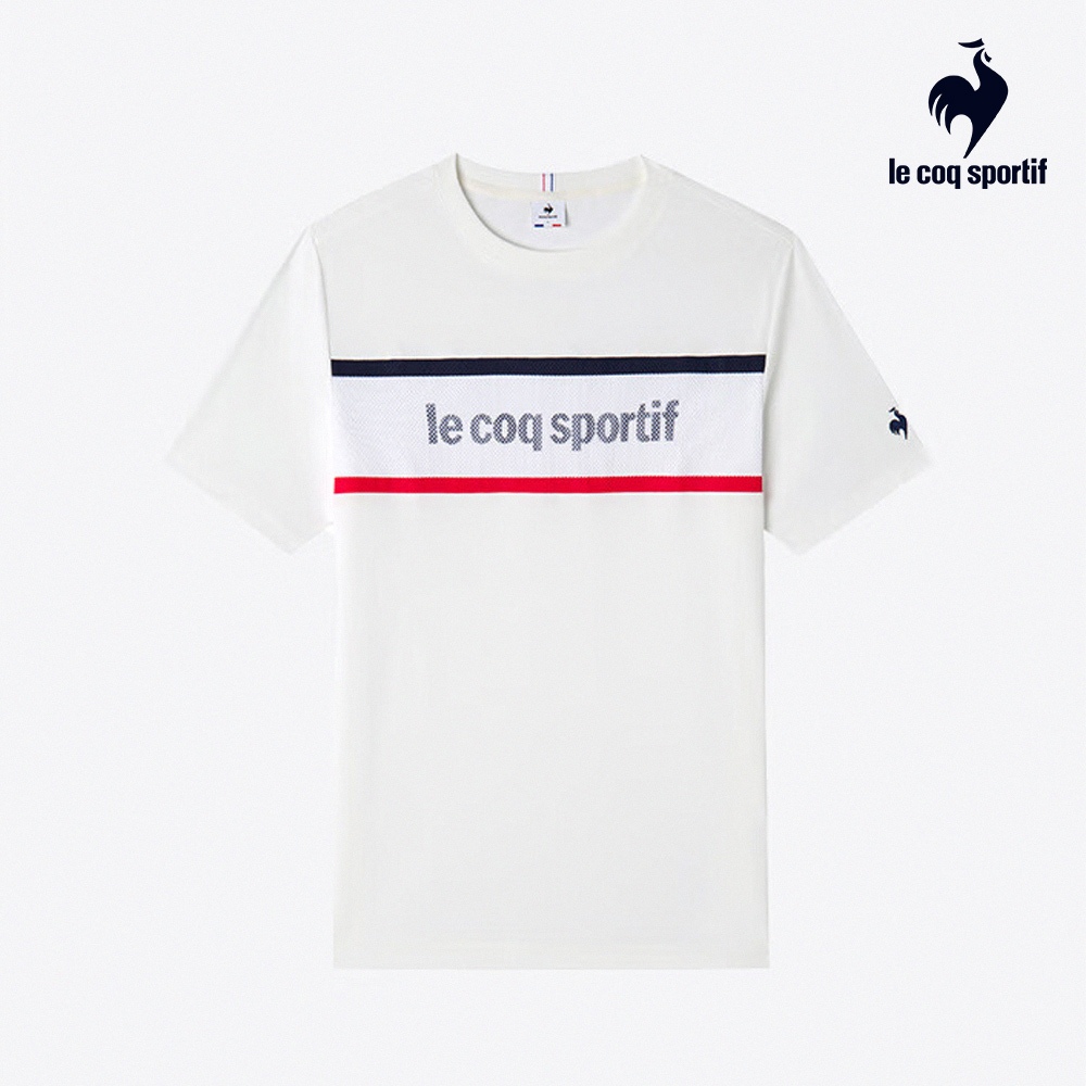 【LE COQ SPORTIF 法國公雞】休閒經典短袖T恤-男款-白色-LYT21303