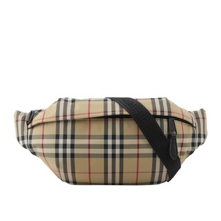 BURBERRY 格紋尼龍帆布腰包(經典米色) 8084114