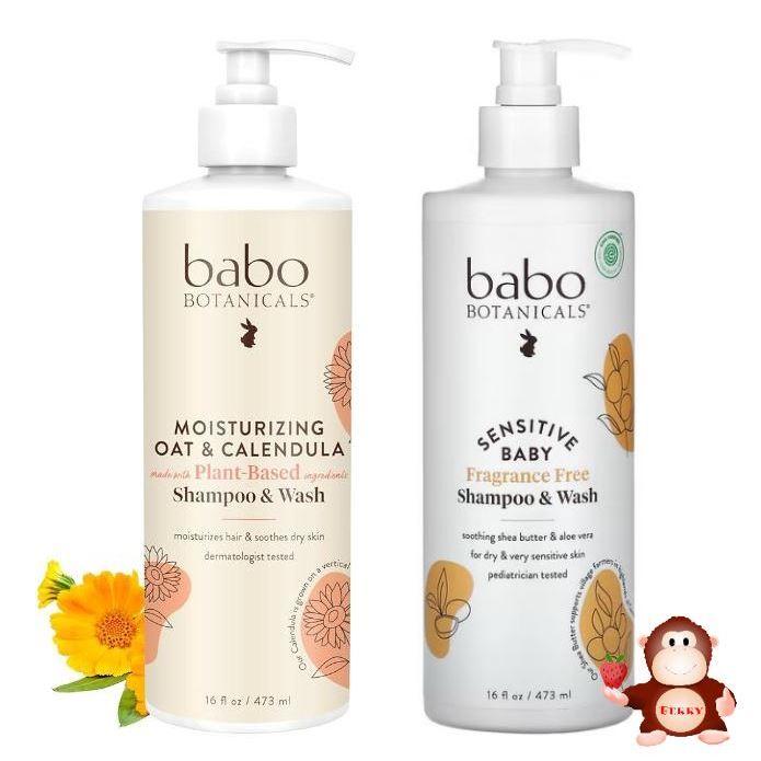 Berry嚴選 Babo Botanicals 嬰兒燕麥金盞花洗髮沐浴露 敏感型無香 洗髮沐浴二合一