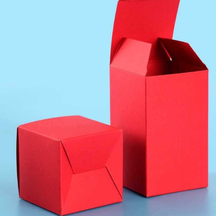 紅卡紙空白盒 方形小紙盒 摺疊紙盒 翻蓋包裝盒 禮物盒 茶包盒 無印紙盒 現貨 素面紙盒 精油盒 瓶子紙盒 現貨速發