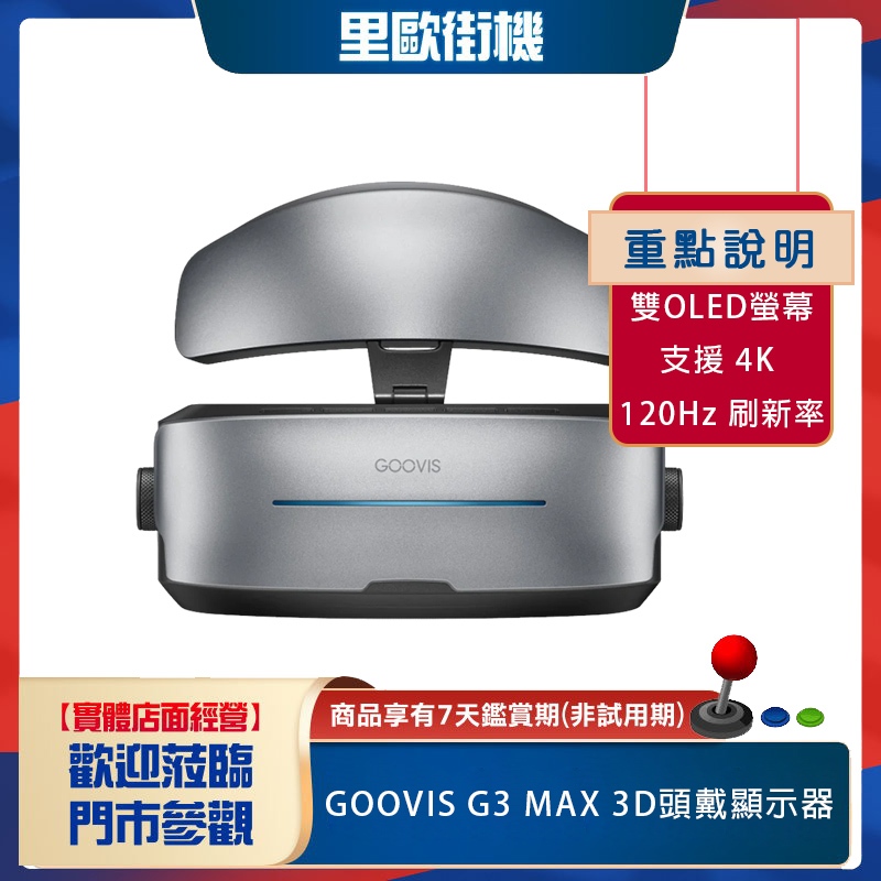 里歐街機 GOOVIS G3 MAX 3D頭戴顯示器