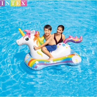 玩樂生活 美國INTEX 57552 充氣彩色獨角獸坐騎 游泳圈 充氣浮排 玩水/游泳/戲水(免費維修 瑕疵換新品)