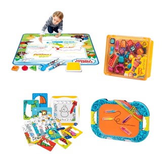 【惜福品】K's Kids魔法畫家學習組丨B.Toys布萊斯特鬃毛積木/H2哇!水畫板丨湯瑪士小火車水筆畫墊套裝丨水畫版