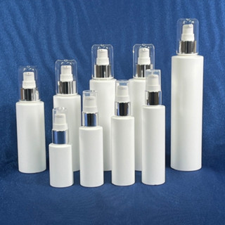 阿瓶 HDPE 按壓瓶（白色）壓頭 (亮銀色) 30ml~250ml 分裝瓶 壓瓶 乳液分裝瓶 （臺灣製造）