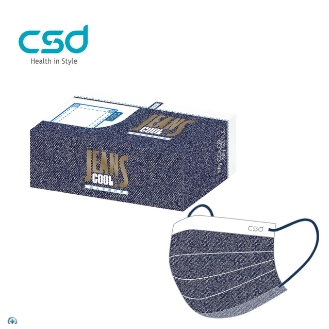 CSD中衛 醫療彩色口罩-丹寧牛仔 (成人30入/封膜盒裝) 雙鋼印