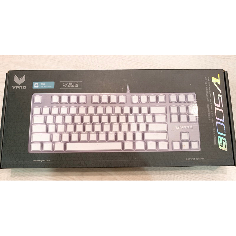 雷柏 RAPOO VPRO V500S 水晶版機械軸遊戲鍵盤 全新