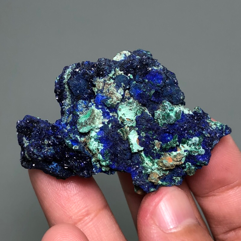 藍銅礦 孔雀石共生 天然原礦 礦石
