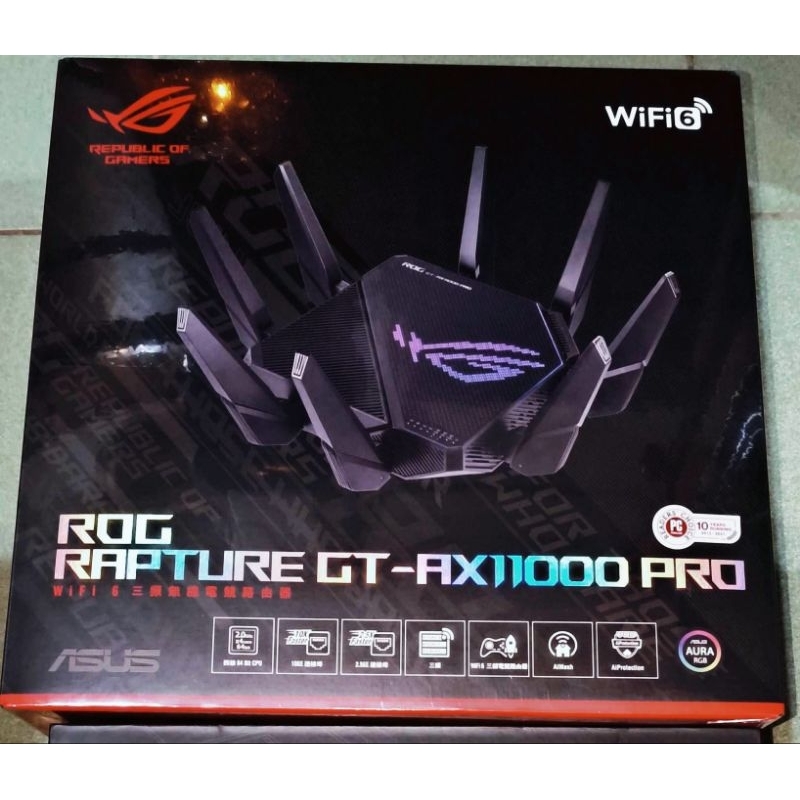 ASUS 華碩 ROG Rapture GT-AX11000 Pro 802.11ax ROG旗艦機皇 三頻電競路由器