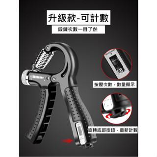 【現貨】堅固耐用 不變形 可計數 握力器 可調式握力器 手腕訓練 腕力器 指力器 居家訓練 隨身訓練