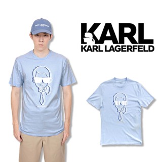 KARL 卡爾拉格斐 LAGERFELD 男生老佛爺 純棉 大尺碼 圓領 LOGO短T T恤 #9530