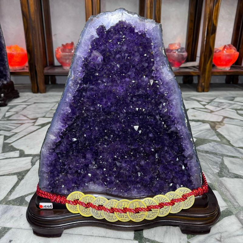 超美 頂級巴西 紫水晶洞 ESPa++✨29.56kg❤️共生瑪瑙 滿鈦晶 鈦晶洞 口寬有洞深 藏風納氣 送禮收藏 鎮宅