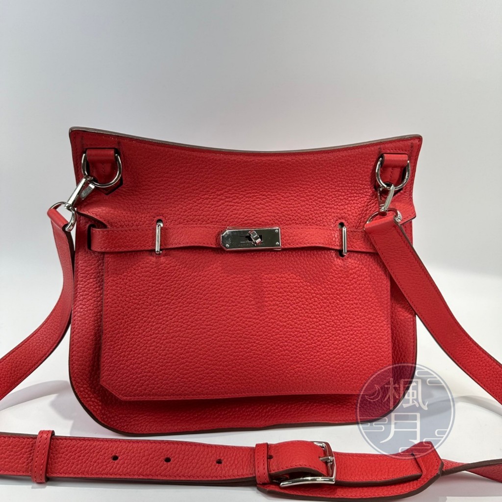 HERMES 愛馬仕  口M刻 紅 JYPSIERE 28 精品包包 斜背包 側背包  品牌包包 時尚 精品 品牌 單品