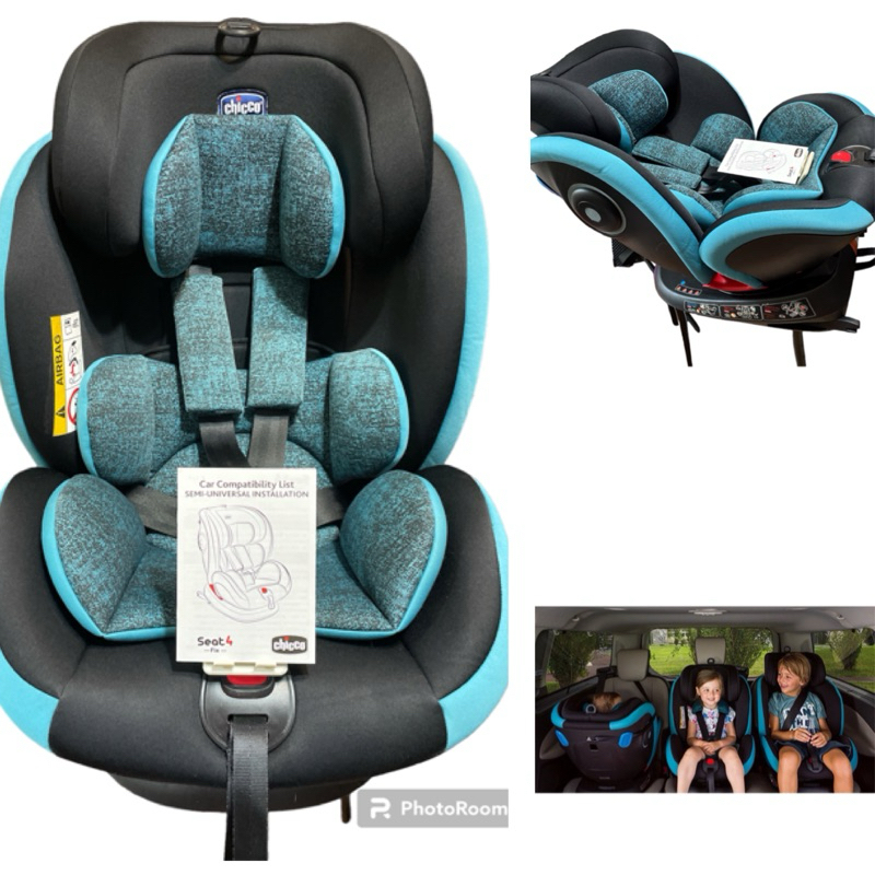 九成新💖義大利Chicco Seat 4 Fix Isofix安全座椅（0~12歲）360度旋轉