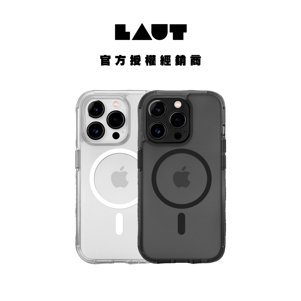 【LAUT 萊德】磁吸水晶邊框軍規耐衝擊保護殼 適用於iPhone 15/Plus/Pro/Pro Max