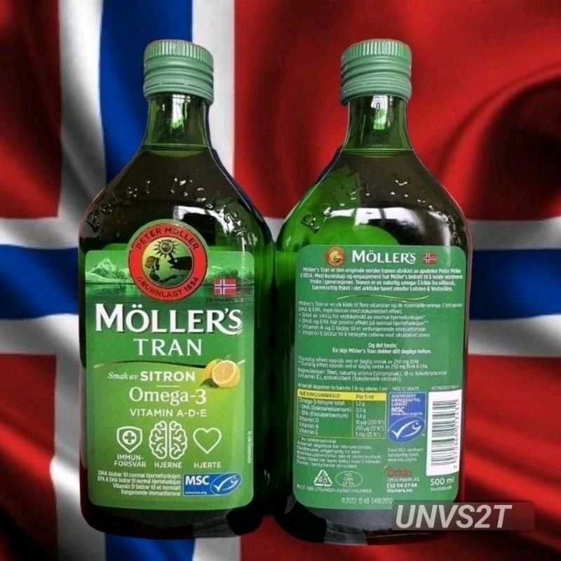 挪威 MÖLLER'S 原味/檸檬/蘋果 500ml/250ml 北極深海鱈魚肝油 MOLLERS