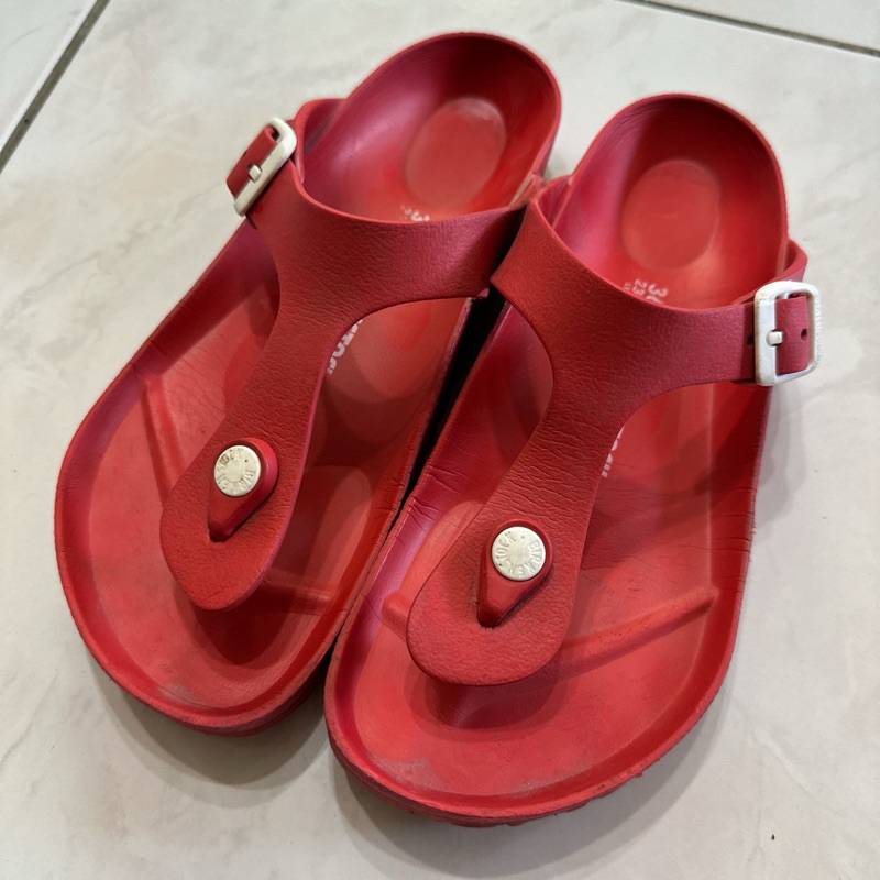 ♻️（二手）BIRKENSTOCK勃肯紅色人字拖鞋 36碼/ 23cm