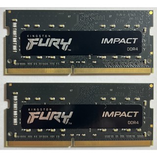金士頓 FURY Impact DDR4 3200 8GB 筆電記憶體 (KF432S20IB/8)x2支