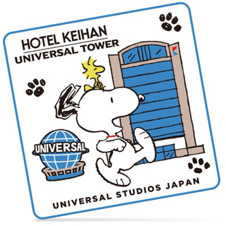 （現）日本 Universal Studio Japan 環球影城 史努比 Snoopy 酒店合作 手帕 方巾