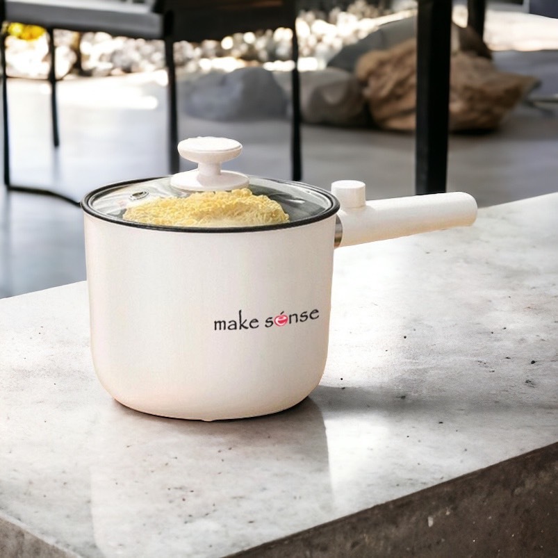 Make Sense 多功能陶瓷蒸煮兩用美食鍋/FP-0870 (附蒸籠、湯鍋，適用各種料理需求)
