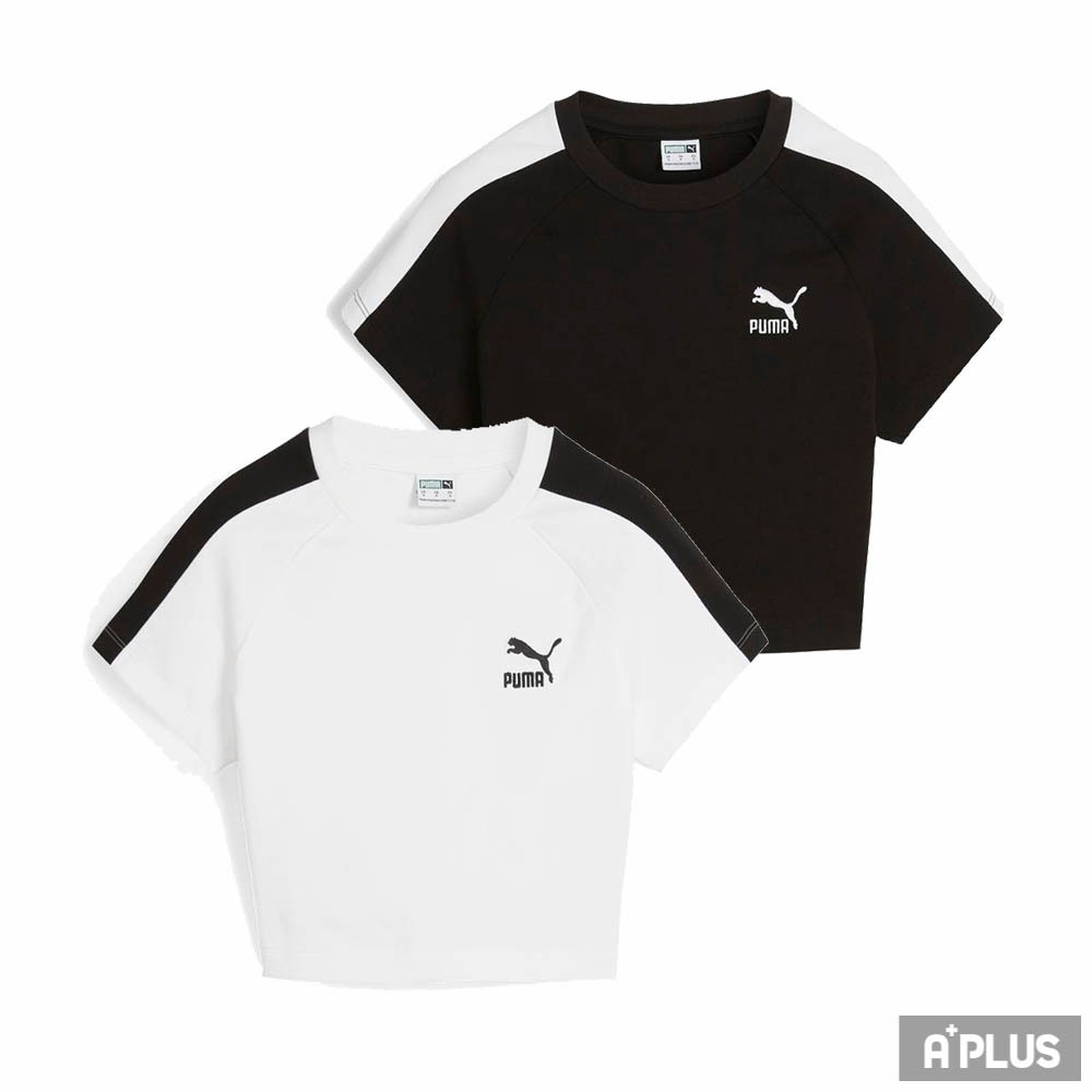 PUMA 女 圓領T 流行系列T7寶貝短袖T恤 黑色 白色 - 62559801 62559802