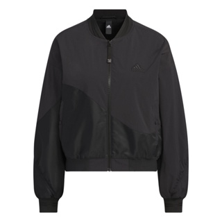 【ADIDAS】愛迪達 BOMBER JKT 休閒 女裝 長袖 立領 夾克 黑 外套 -IM8872